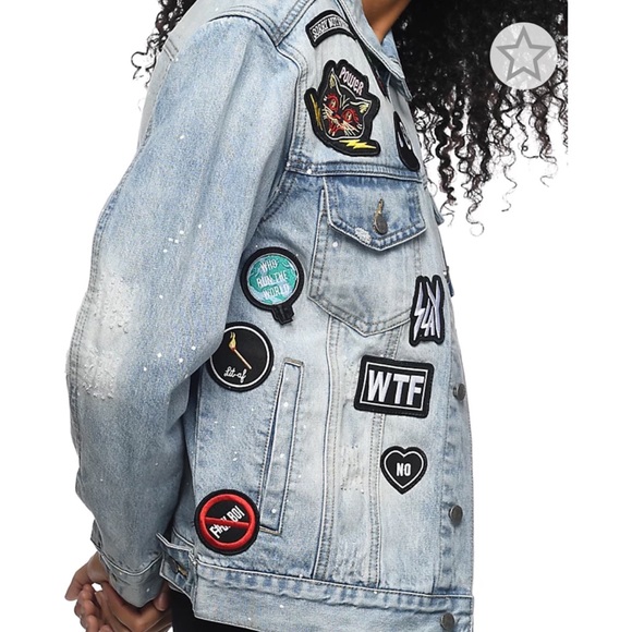 Civil Regime Splatter Patches Denim Jacket - Picture 3 of 7